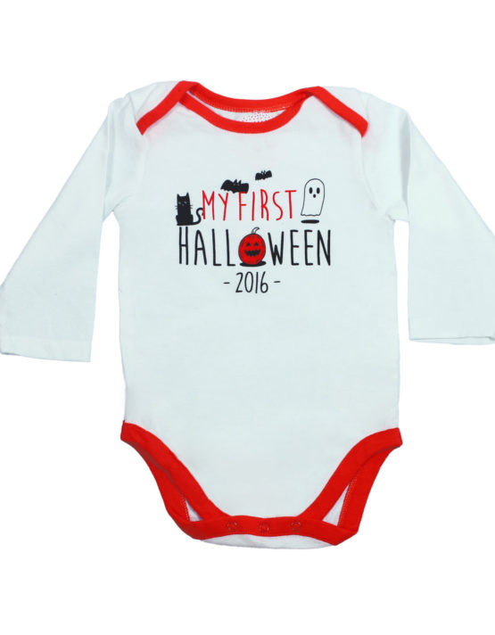 My First Halloween White Baby Rompers