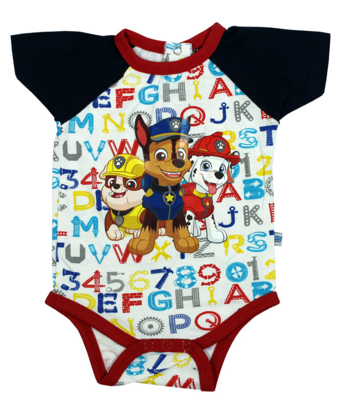 Paw Patrol White and Black Baby Rompers