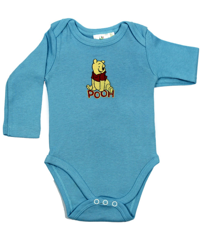 Pooh on Blue Baby Rompers