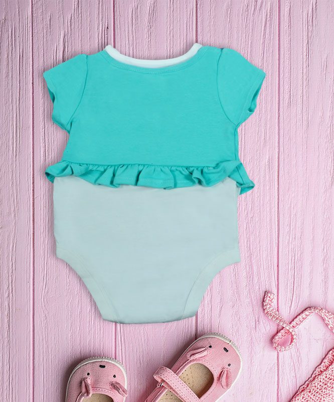 Puppy Love Cyan Baby Rompers