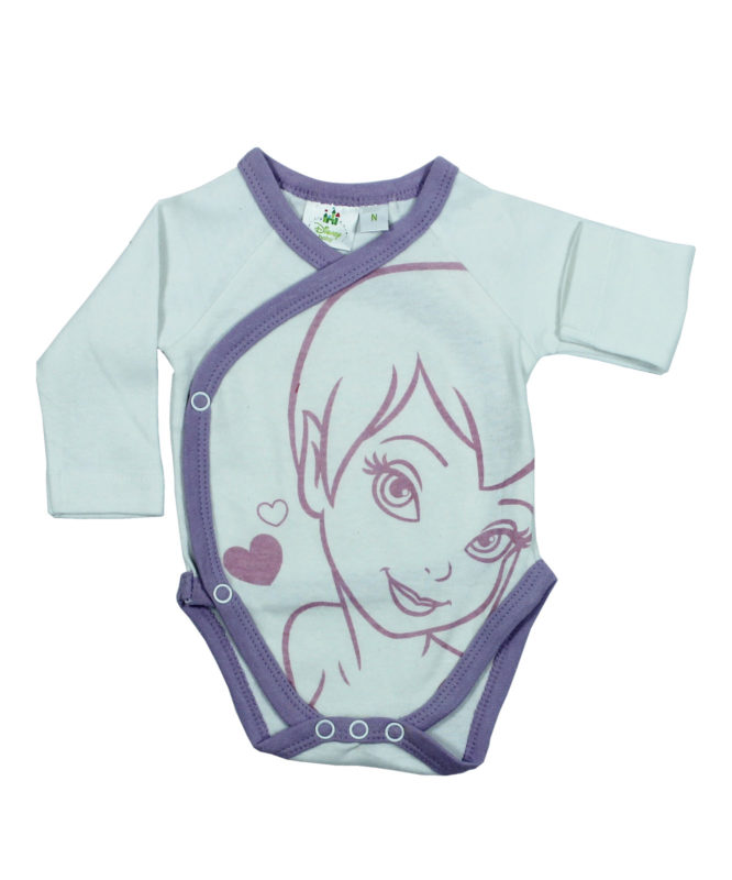 Tinkerbell on White Baby Rompers