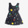 Black universe printed Frock