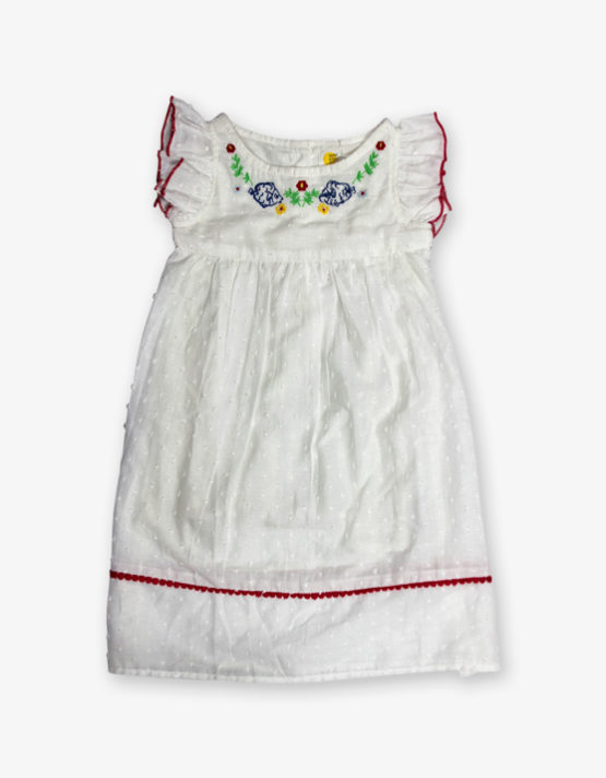 White embroidery Frock