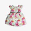 White pink heart printed frock