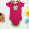 Cute froggy on hot pink rompers
