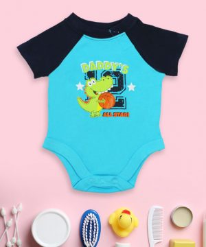 daddy's all star blue and black romper