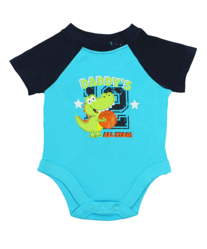 daddy's all star blue and black romper