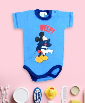 mikey help! on blue romper