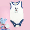 mickey on white and blue romper