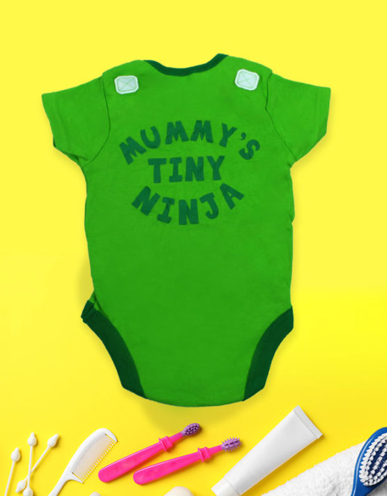 Mummy's tiny ninja green rompers