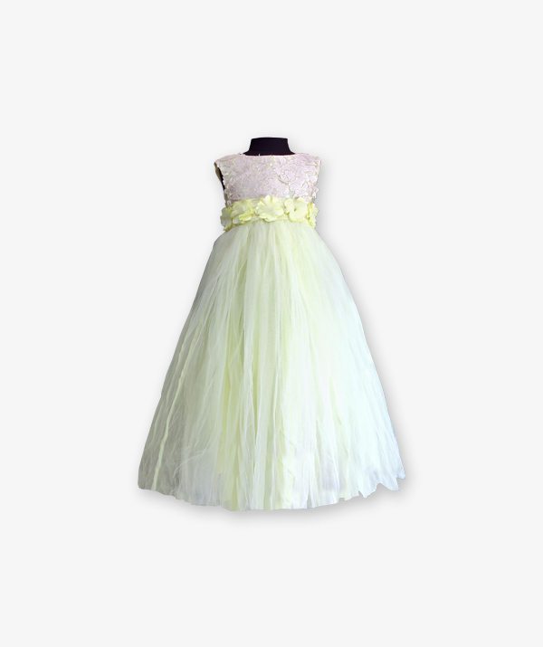 Light yellow party wear Gown_med_front