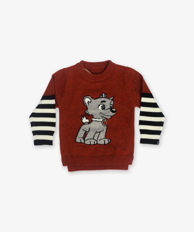 Maroon Tommy printed sweater_lg_front
