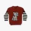 Maroon Tommy printed sweater_md_front