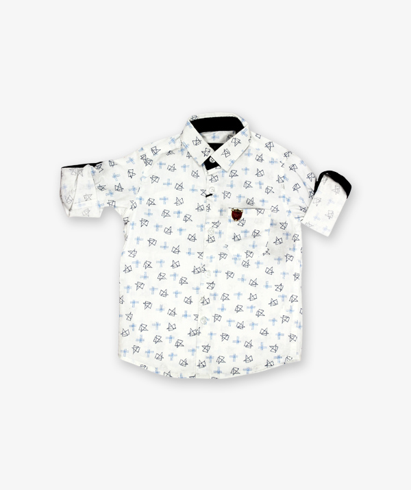 White triangle printed shirt