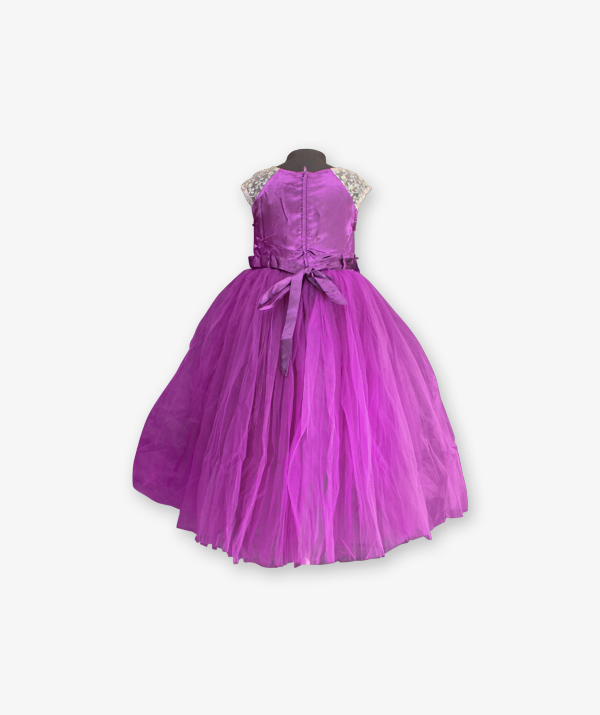 purple party wear gown