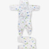 white printed set